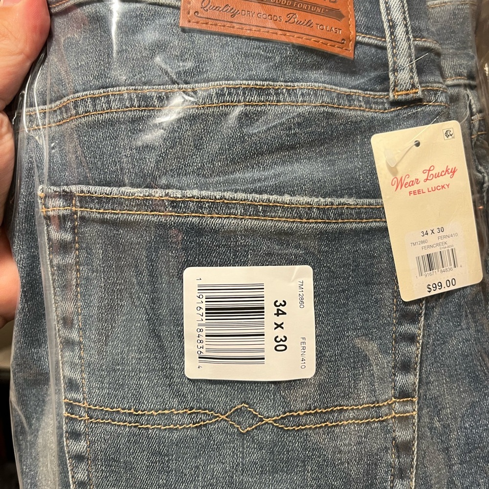 Men’s NWT lucky brand jeans 34X30